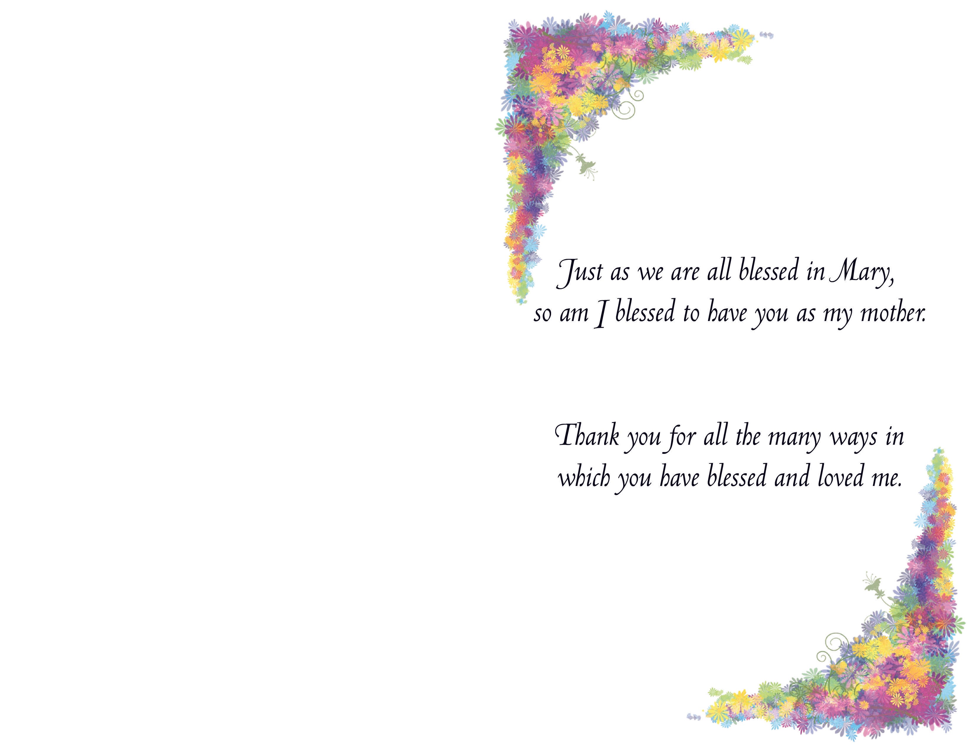 Download and Print - Mother Mary Mother's Day Card