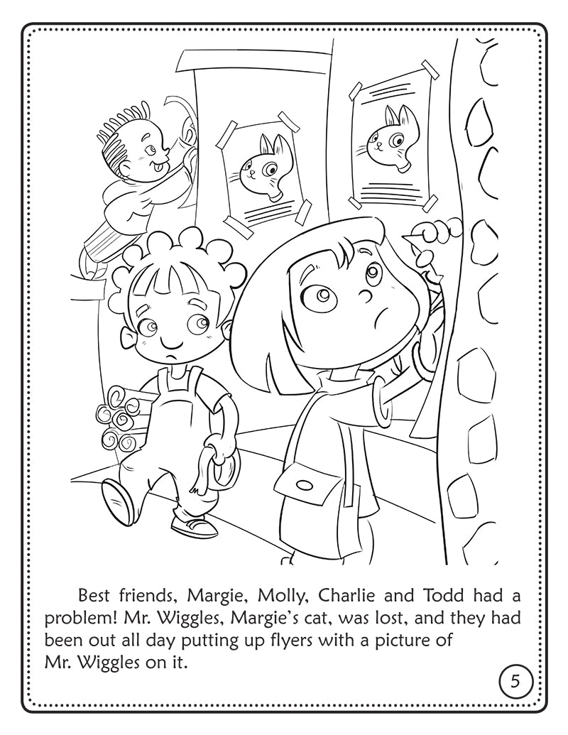 The Lost Little Sheep - coloring book of the parable of the Good Shepherd from Luke 15 - sample page